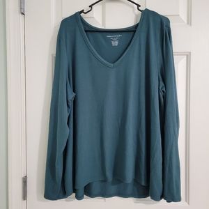 American Eagle Greenish-Blue Sweater, Soft & Sexy Plush